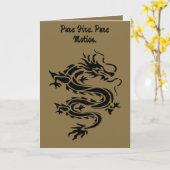 Dragon Sjabloon Stijl Uitgesneden Illustratie (Gele Bloem)