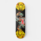 Dragon Skateboard met Flames (Voorkant)