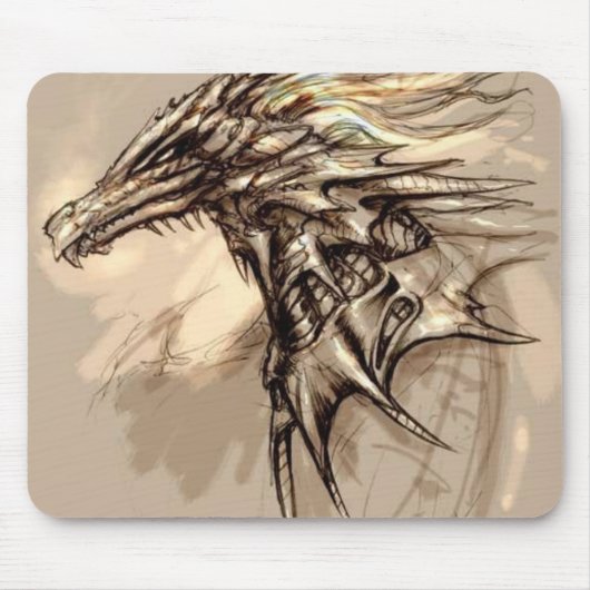 Dragon Sketch Mousepad Muismat (Voorkant)