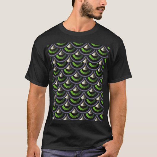 Dragon Skin Peacock Merman Scales T-shirt (Voorkant)