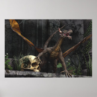 Dragon Skull-standaard Poster