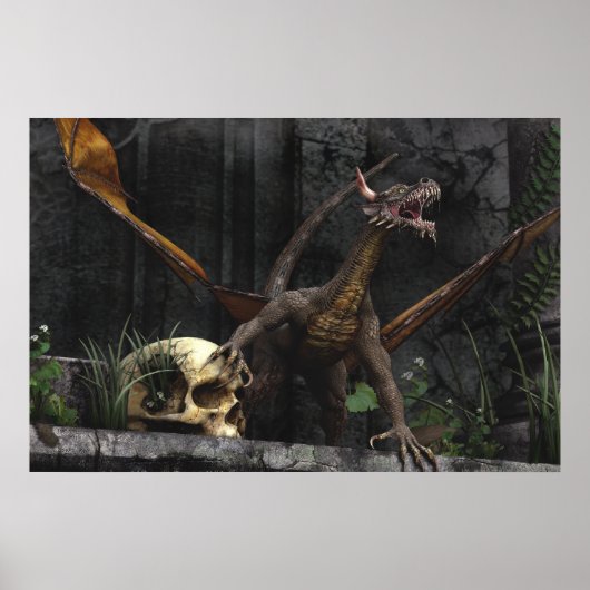Dragon Skull-standaard Poster (Voorkant)