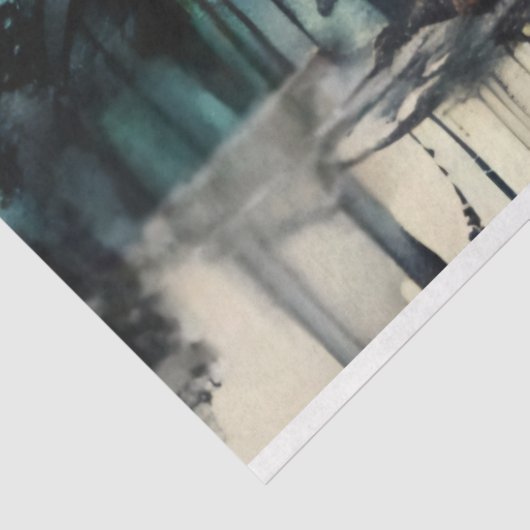 Dragon Skull Woman Tissuepapier (Detail)