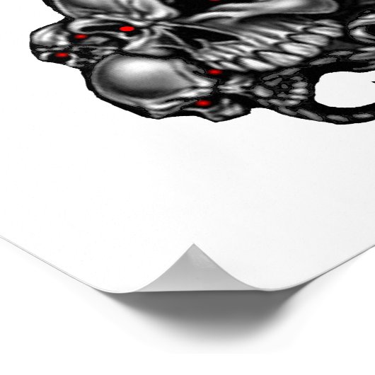 Dragon Skulls Poster (Hoek)