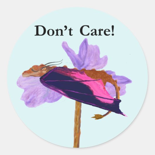 Dragon Slaping Ronde Sticker (Voorkant)