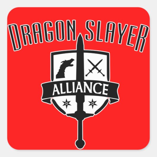 Dragon Slayer Alliance Vierkante Sticker (Voorkant)