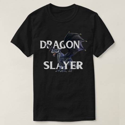 Dragon Slayer Fantasy RPG T-shirt (Design voorkant)