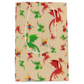 Dragon Slayer Knight Boy Verjaardagsfeestje Medium Cadeauzakje (Voorkant)