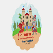 Dragon Slayer Knight Boy Verjaardagsfeestje Ornament Kaart (Rechts)