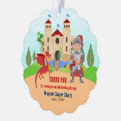 Dragon Slayer Knight Boy Verjaardagsfeestje Ornament Kaart (Links)