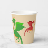 Dragon Slayer Knight Boy Verjaardagsfeestje Papieren Bekers (Achterkant)