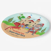 Dragon Slayer Knight Boy Verjaardagsfeestje Papieren Bordje (Gekanteld)