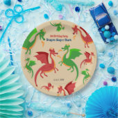 Dragon Slayer Knight Boy Verjaardagsfeestje Papieren Bordje (Feest)