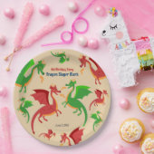 Dragon Slayer Knight Boy Verjaardagsfeestje Papieren Bordje (Feest)