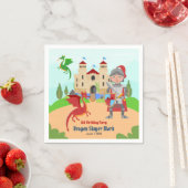 Dragon Slayer Knight Boy Verjaardagsfeestje Servet (Insitu)