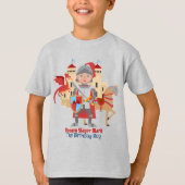 Dragon Slayer Knight Boy Verjaardagsfeestje T-shirt (Voorkant)
