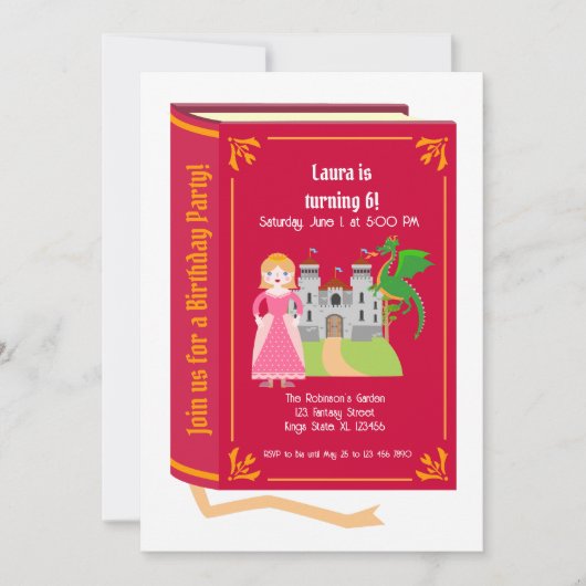 Dragon Slayer Knight Stories Verjaardagsfeest Kaart (Voorkant)