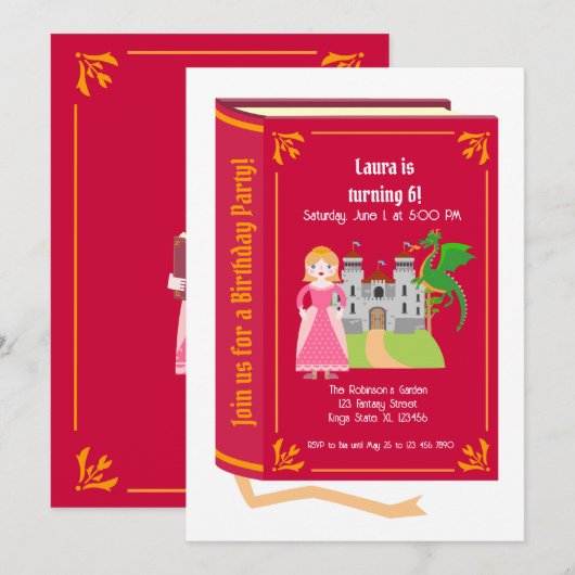 Dragon Slayer Knight Stories Verjaardagsfeest Kaart (Voorkant / Achterkant)