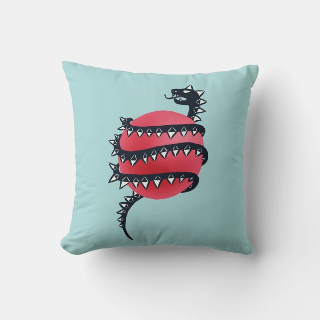 Dragon Snake Gothic Kussen (Voorkant)