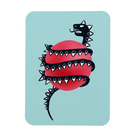 Dragon Snake Gothic Magneet (Verticaal)