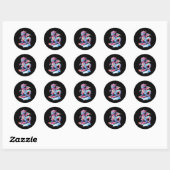 Dragon Snowboard Snowboarder Winter Ronde Sticker (Vel)