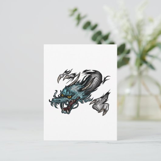 Dragon Soar Briefkaart (Staand voorkant)