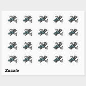 Dragon Soar Ronde Sticker (Vel)