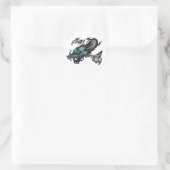 Dragon Soar Ronde Sticker (Tas)