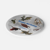 Dragon Species Fun Fantasy Personalized Birthday P Papieren Bordje (Gekanteld)