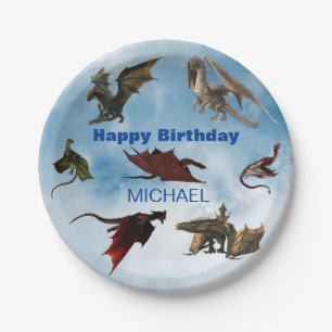 Dragon Species Fun Fantasy Personalized Birthday P Papieren Bordje