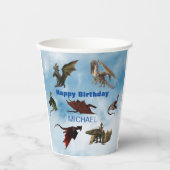 Dragon Species Fun Fantasy Personalized Birthday Papieren Bekers (Voorkant)