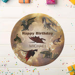 Dragon Species Fun Fantasy Personalized Birthday Papieren Bordje<br><div class="desc">Dit ontwerp kan op het gebied worden gepersonaliseerd dat door de foto en/of tekst te veranderen wordt verstrekt. Of het kan worden aangepast door te klikken deze Sjabloon personaliseert en dan de klik te kiezen om verdere optie aan te passen en de kleur van de achtergrond te schrappen of te...</div>
