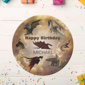 Dragon Species Fun Fantasy Personalized Birthday Papieren Bordje