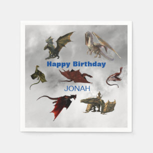 Dragon Species Fun Fantasy Personalized Birthday Servet