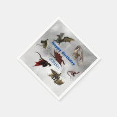 Dragon Species Fun Fantasy Personalized Birthday Servet (Hoek)