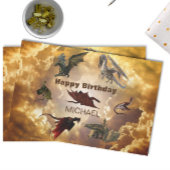 Dragon Species Fun Fantasy Personalized Birthday Tissuepapier