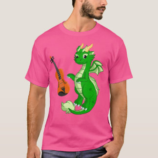 Dragon Spelen Violin Funny Good Dragon Violin Lov T-shirt
