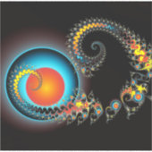 Dragon Spiral Fractal Spiral Sticker (Voorkant)