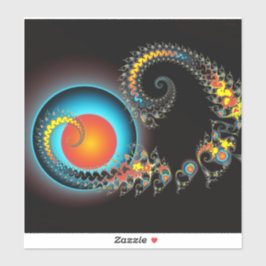 Dragon Spiral Fractal Spiral Sticker