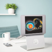 Dragon Spiral Fractal Spiral Sticker (Laptop op bureau)