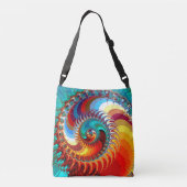 Dragon Spiral Voeg Jouw tekst toe Crossbody Tas (Achterkant)