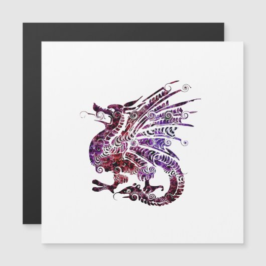 Dragon Spirit Animal Emblem Totem Save the Date Magnetische Uitnodiging (Voorkant / Achterkant)