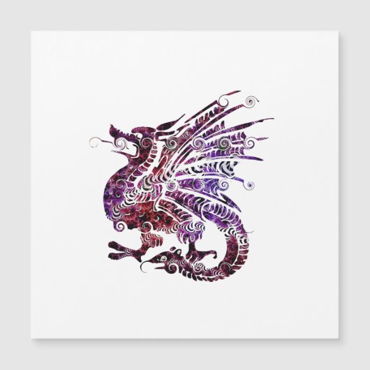 Dragon Spirit Animal Emblem Totem Save the Date Magnetische Uitnodiging (Voorkant)