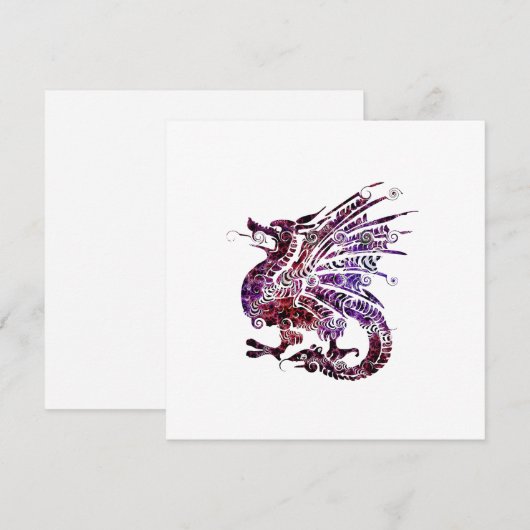 Dragon Spirit Animal Totem Emblem Kaart (Voorkant / Achterkant)