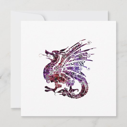 Dragon Spirit Animal Totem Emblem Kaart (Voorkant)