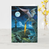 Dragon Spit Wenskaart Kaart (Gele Bloem)