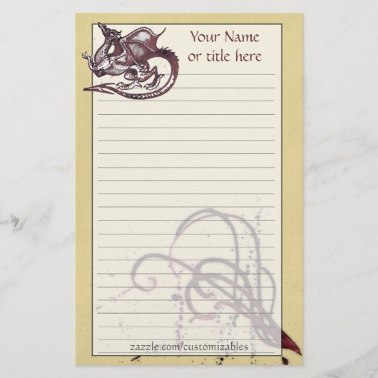 Dragon Stationery Briefpapier (Voorkant)