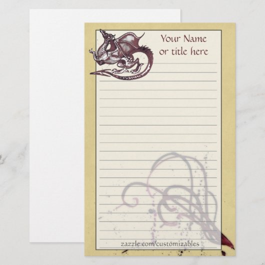 Dragon Stationery Briefpapier (Voorkant / Achterkant)