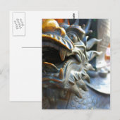 Dragon Statue - Yu Market - Shanghai, China Briefkaart (Voorkant / Achterkant)