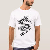 Dragon Stencil Style Cut Out Illustration T-shirt (Voorkant)